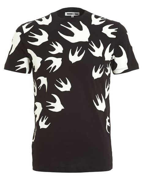 alexander mcqueen swallow t shirt sale|McQ Alexander McQueen Swallow Print Tee on SALE.